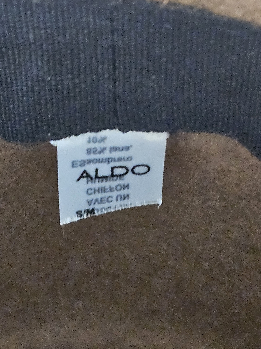 ALDO Brown Felt Fedora Hat with Gold Chain Size S/M Bohemian Feminine - Picture 4 of 8